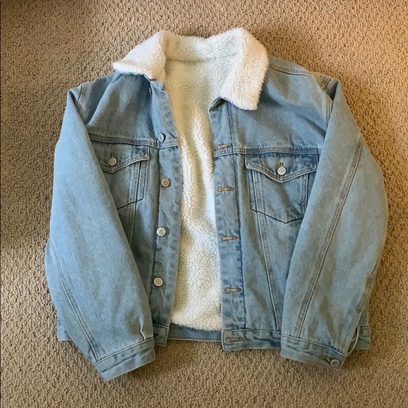 fluffy jean jacket